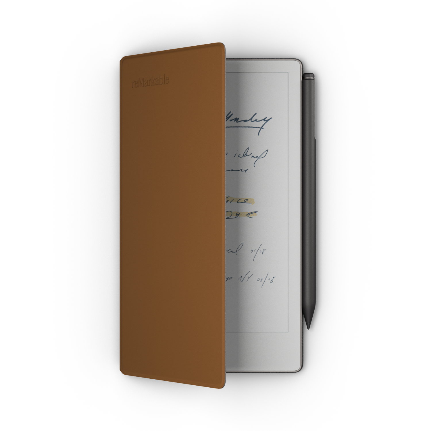 reMarkable tablet with folio and stylus